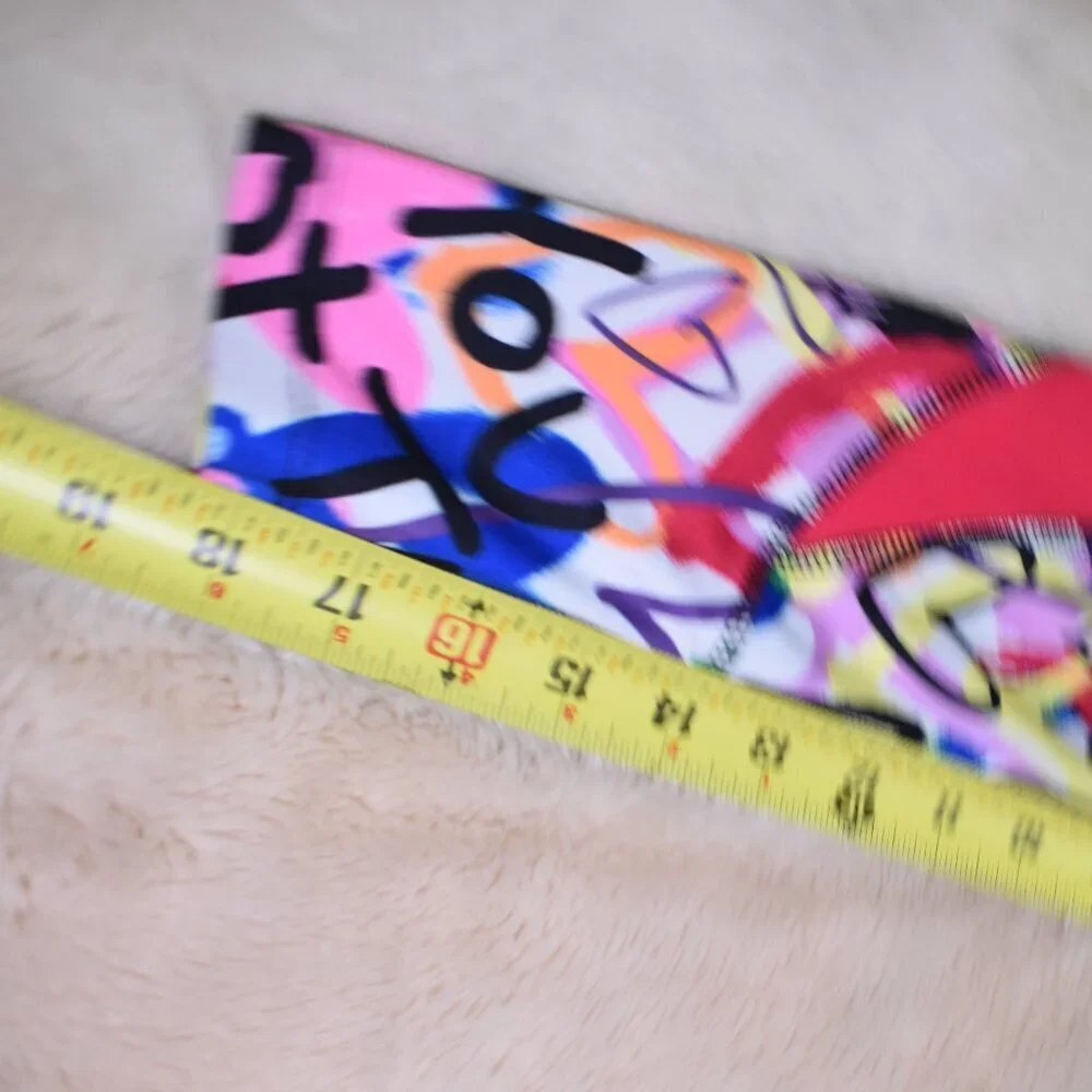 Girls Justice Leggings Size 7/8 Small Graffiti Print Stretch Pants